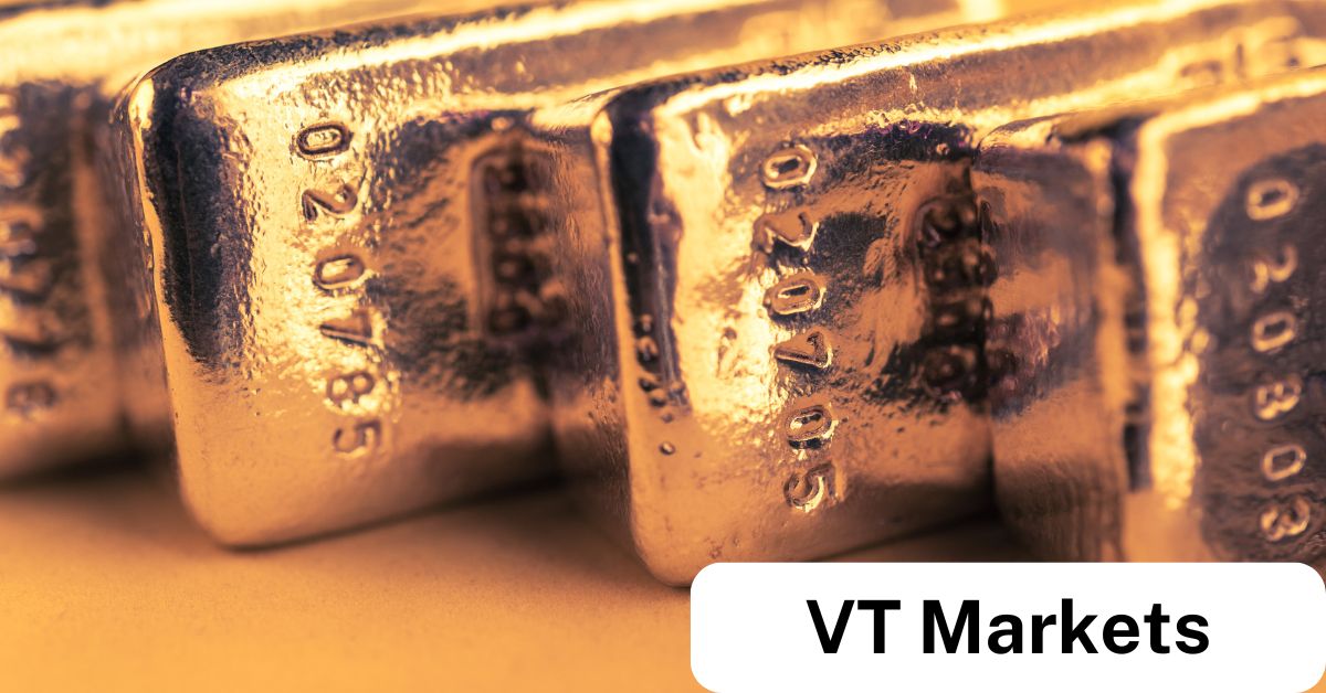 Close-up image of gold bars reflecting wealth and investment opportunities, symbolising precious metal trading on VT Markets for secure and diversified trading.